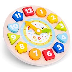 Puzzle im Holz - Die Uhr lernen - New Classic Toys
