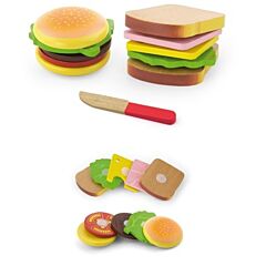 Kaufladen - Sandwich & Hamburger aus Holz - New Classical Toys