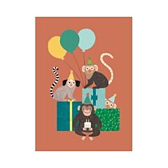 Glückwunschkarte mit Affen - Petit Monkey