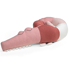 Sebra Kissen gestrickten - Sleepy Croc, blossom pink fürs Kinderzimmer