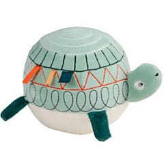 Stoffball mit Glocke, die Schildkröte Turbo - Sebra - Babyspielzeug