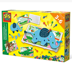 Mosaikbrett - Stecktafel Tierpuzzle - SES Creative. Tolles Spielzeug