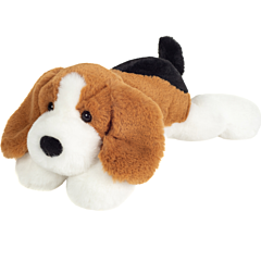Kuscheltier - Schlenkerhund dreifarbig liegend - 29 cm - Teddy Hermann. Spielzeug, Taufgeschenk