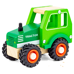 Traktor mit gummiräder - Grün. Tolles Spielzeug